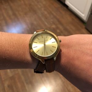 Michael Kors Leather Wrap watch